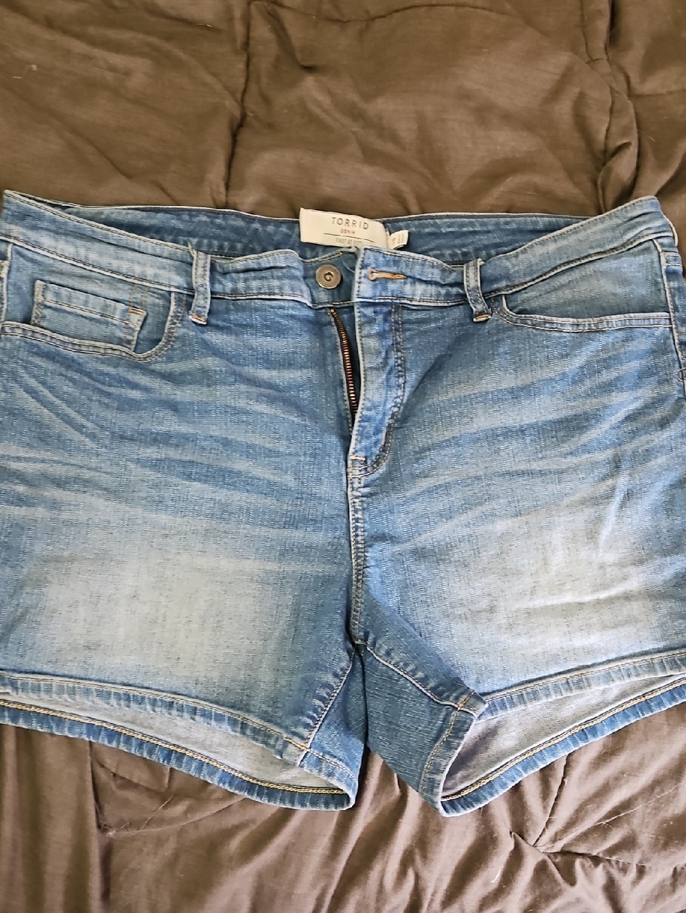 torrid Faded Light Blue Denim Shorts